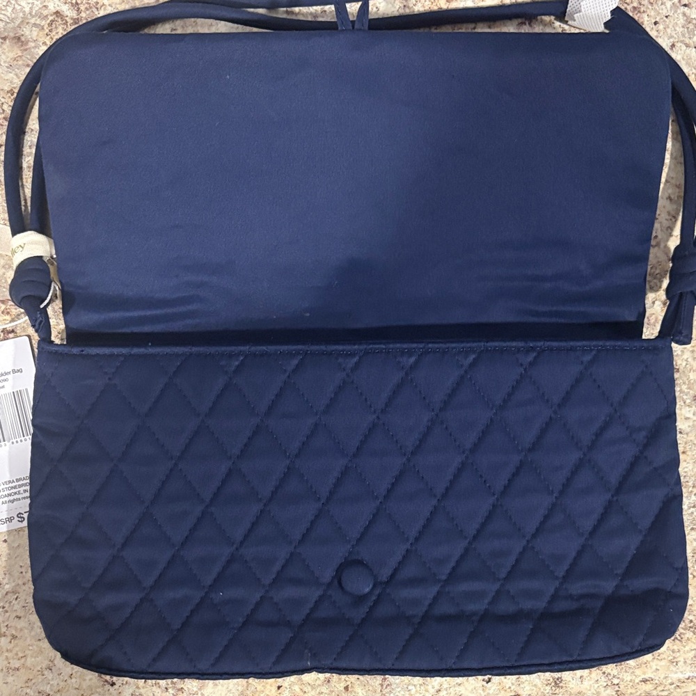 Vera Bradley Peacoat Blue Quilted Andover Shoulder Bag - Picture 2 of 7